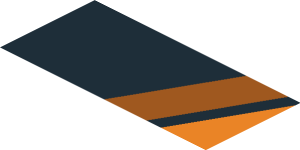 ~Sticker  0.8 x  1.9 with Black Triangle on Orange Background Right -  Second Face