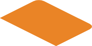 ~Sticker  0.8 x  3.1 with Black and Dark Orange Arch on Orange Background Right - First Face