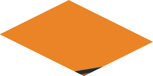 ~Sticker  0.8 x  3.1 with Black and Dark Orange Arch on Orange Background Right - Second Face