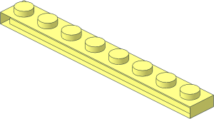 ~Plate  1 x  8 without Front Face