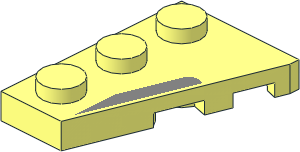 Wing  2 x  3 Left with Silver Trapezoid Pattern