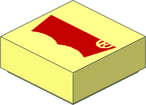 Tile  1 x  1 with Red Levi's Logo Pattern