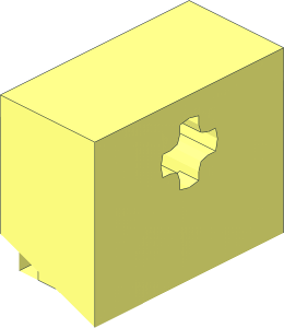 ~Plate  2 x  6 with Side Bricks  1 x  2 x  1.333 with Axlehole with Underside Ridges - Brick