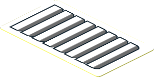 Sticker  1.0 x  1.7 with Vent on White Background