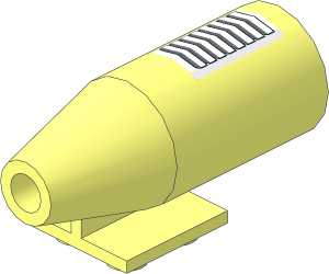 Plane Jet Engine with Plate 2 x 2 with Vent on White Background Sticker