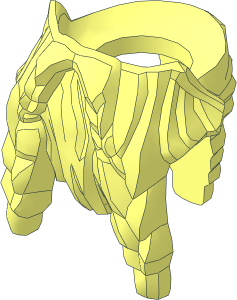 Minifig Beard with Braided Moustache Ends and Braid in Back