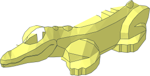 ~Animal Crocodile Hatchling - Half without Patternable Surfaces