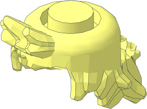 ~Minifig Hair Short Tousled with Cap - Hair