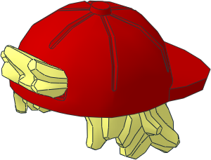 Minifig Hair Short Tousled with Red Backwards Cap Pattern