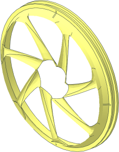 ~Wheel 24 x 107 Motorcycle with  7 Spokes Half