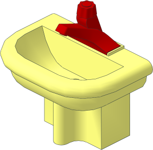 Fabuland Washbasin with Red Tap