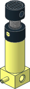 Technic Pneumatic Pump 2 x 2 x 5 with Large Knob (Retracted) Technic Pneumatic Pump 2 x 2 x 5 with Large Knob (Retracted)