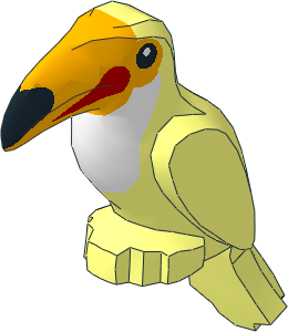 Animal Toucan with White Chest and Bright Light Orange Beak with Black Eye and Tip of Beak and Red Side Marking Pattern Animal Toucan with White Chest and Bright Light Orange Beak with Black Eye and Tip of Beak and Red Side Marking Pattern