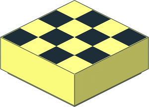 Tile  1 x  1 with Black Checkered Pattern