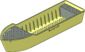 Boat Hull Floating 38 x 10 with Light Grey Decks with Fire Station Logo and White "4020" Sticker