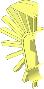 ~Train Wheel Very Large with Axlehole and Pinhole - Half