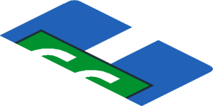 ~Sticker  4.0 x  1.8 with Ford Logo and  White Number 66 in Green Rectangle on Blue Background - First Face