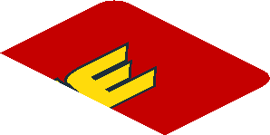 ~Sticker  0.8 x  3.0 with Castrol Edge Logo on Red Background Right - First Face