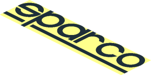 Logo Sparco Black Text and Line with Outer Box