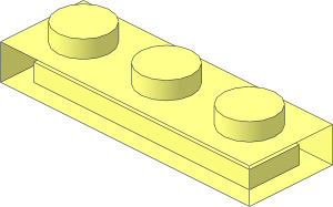 ~Plate  1 x  3 without Front  and Side Face