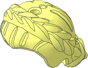 Minifig Hair Female Short with Braids on Sides and Pin Hole on Top