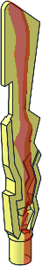 Minifig Sword with Jagged Edges with Marbled Trans Red Pattern Minifig Sword with Jagged Edges with Marbled Trans Red Pattern