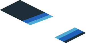 ~Sticker  1.8 x  3 with White Trapezoid and Light blue Stripes on Black Background Right -  Third Face