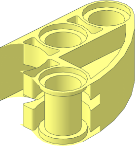 ~Technic Beam  2 x  3 Liftarm Bent 90 Quarter Ellipse - without Axle Hole and Surfaces