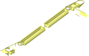 ~Technic Beam 16 x  7 Triangular with Diagonal Bars - Quarter