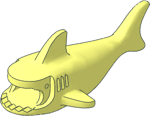 Animal Shark Body with Gills
