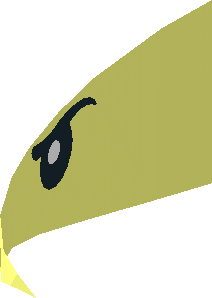 ~Animal Shark Head with Rounded Nose and Black Eye with White Pupil Pattern - Side Half