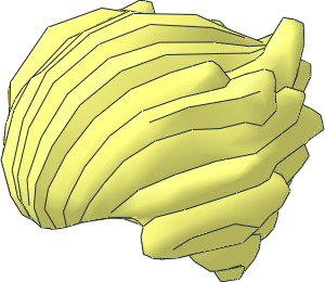 Minifig Hair Bushy Swept Back Minifig Hair Bushy Swept Back