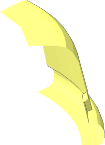 ~Minifig Helmet Pan Shaped with Hollow Stud on Front - 1/8th