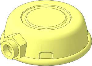 Minifig Helmet Pan Shaped with Hollow Stud on Front