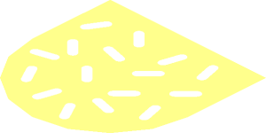 ~Tile  1 x  1 with Rounded End with Colour Sprinkles Pattern - Background