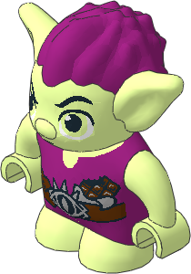 _Figure Elves Goblin Roblin with Magenta Hair and Tunic _Figure Elves Goblin Roblin with Magenta Hair and Tunic