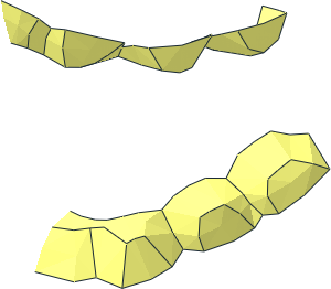 ~Minifig Headdress T-Rex - Patternable Surfaces Teeth - Half