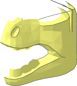 ~Minifig Headdress T-Rex without Patternable Surfaces - Half