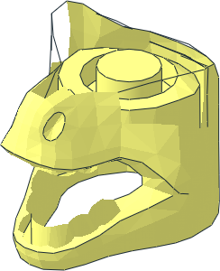 ~Minifig Headdress T-Rex without Patternable Surfaces