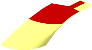 ~Windscreen  6 x  4 x  1.333 Curved with Red Roof Pattern - One Half