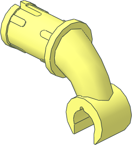 Figure Arm Bent with Clip and Friction Pin