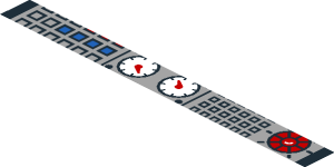 ~Sticker  1.9 x  3.8 with Indicators on Black and Grey Background - Second Face