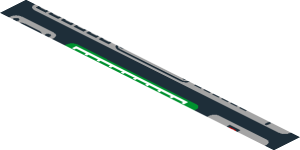 ~Sticker  1.9 x  3.8 with Indicators on Black and Grey Background - Third Face