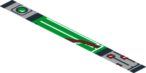 ~Sticker  1.9 x  3.8 with Indicators on Black and Grey Background -  Fourth Face