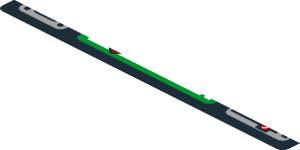 ~Sticker  1.9 x  3.8 with Indicators on Black and Grey Background - Sixth Face