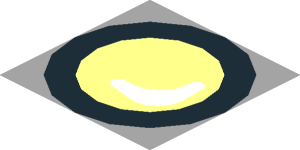 ~Sticker  1.9 x  3.8 with Indicators on Black and Grey Background - Inner Lamp