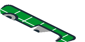 ~Sticker  0.9 x  1.8 with Grey Piston on Green Background - One Half