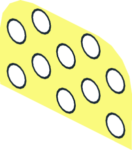 ~Brick  2 x  4 x  2 with Curved Top with Ten Dots Pattern - Common Geometry