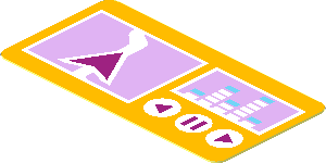 Sticker  0.9 x  1.8 with GPS Map and Music Player Display