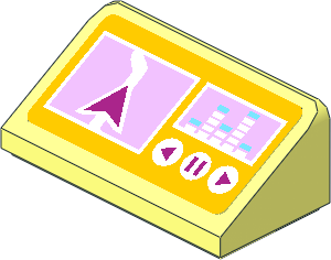 Slope Brick 31  1 x  2 x  0.667 with GPS Map and Music Player Display Sticker